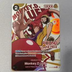 Monkey D. Luffy One Piece Card Game Round 1 promo English LP (See description) - Image 1