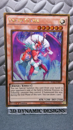 | Yugioh Santa Claws PGL2-EN021 1st Edition Gold Secret Rare NM- 🔥 | - Image 1