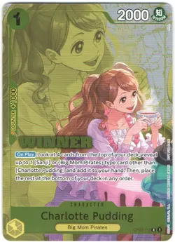 CHARLOTTE PUDDING OP03-112 ONE PIECE TCG TOURNAMENT PACK 2024 OCT.-DEC. RARE (R) - Image 1