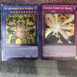 The Unstoppable Exodia Incarnate + Fires of Rage MP25 Prismatic Secret Rare - Image 1