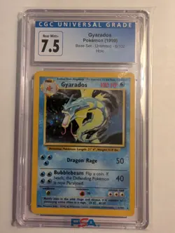 CGC 7.5 Gyarados Pokemon 1999 Base Set 6/102 Holo - Image 1