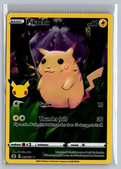 Pikachu 005/025 Holo Rare Celebrations Pokemon Near Mint (Crimp Error) - Image 1