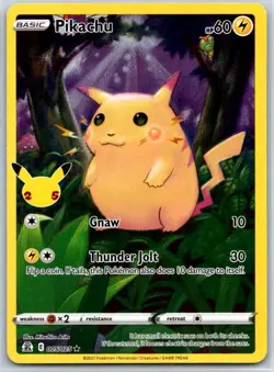 Pikachu 005/025 Holo Rare Celebrations Pokemon Near Mint - Image 1