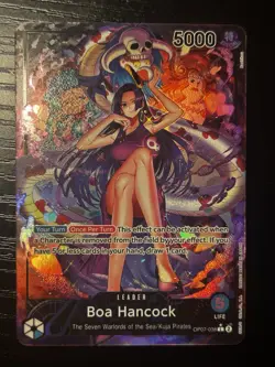 One Piece CCG TCG Boa Hancock OP07-038 Alternate Art LEADER Card - Image 1