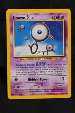Unown [B] 39/64 NM Neo Revelation Regular Uncommon Unlimited Pokemon TCG Card - Image 1