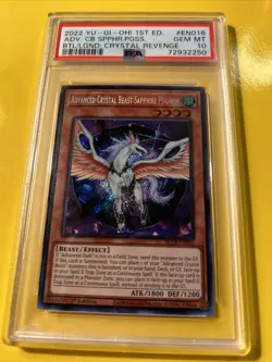 YuGiOh ADVANCED CRYSTAL BEAST SAPPHIRE PEGASUS #BLCR-EN016🔥PSA 10🔥1st ED-2022 - Image 4