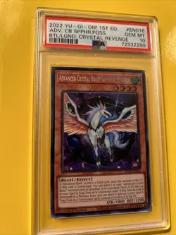 YuGiOh ADVANCED CRYSTAL BEAST SAPPHIRE PEGASUS #BLCR-EN016🔥PSA 10🔥1st ED-2022 - Image 5