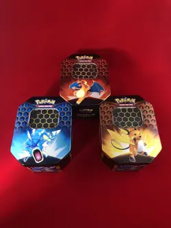Hidden Fates Empty Tins Set Of 3 No CARDS - Image 1