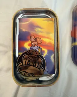 Pokemon Tcg Mini Tin Pikachu Vulpix With Collectible Art Card & Coin - Image 3