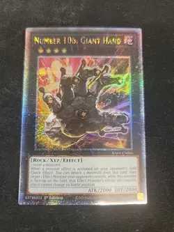 Number 106: Giant Hand RA04-EN066 Yugioh Quarter Century Secret Rare - Image 1