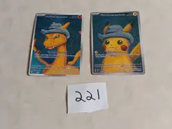 2 Pokemon x Van Gogh Black Star Promo ACG Art Card - read description - Image 1
