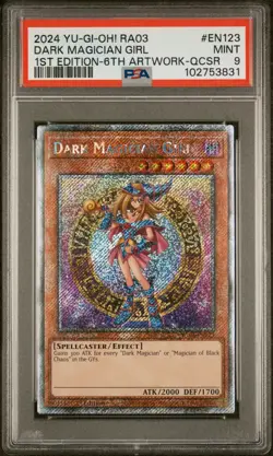 2024 YU-GI-OH! RA03-DARK MAGICIAN GIRL PSA 9 - 1st Edition-6th Artwork-QCSR -NEW - Image 1