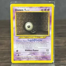 Pokemon Unown [Q] Figure Neo Destiny, Regular Card, 59/105 MP - Image 1