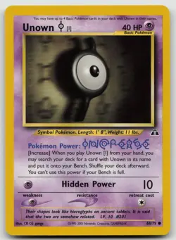 Unown [I] 68/75 Common Neo Discovery Pokemon Unlimited Lightly Played - Image 1