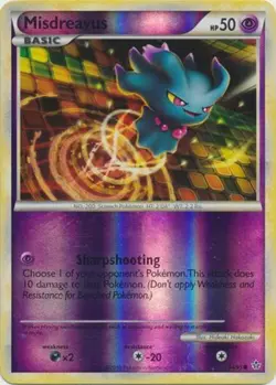 1x Misdreavus - 54/95 - Common - Reverse Holo Heavily Played Pokemon HGSS - Unle - Image 1