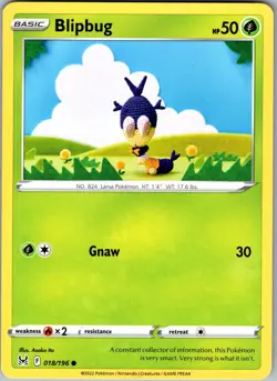 Blipbug Lost Origin 018/196 Common Pokemon Near Mint - Image 1