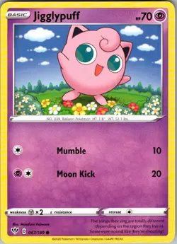 Jigglypuff Darkness Ablaze 067/189 Common Pokemon Near Mint - Image 1