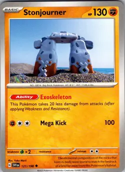 Stonjourner Scarlet & Violet 121/198 Uncommon Pokemon Near Mint - Image 1