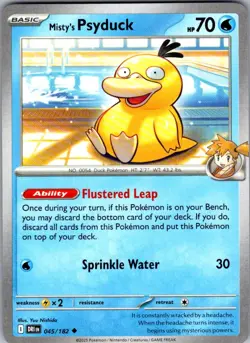 Misty's Psyduck Destined Rivals 045/182 Uncommon Pokemon Near Mint - Image 1