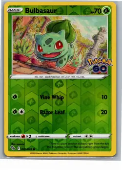 Bulbasaur Common Pokemon GO 001/078 Reverse - Image 1