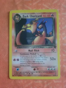 Dark Charizard 21/82 Team Rocket Non-Holo Rare Pokemon Heavily Played - Image 1