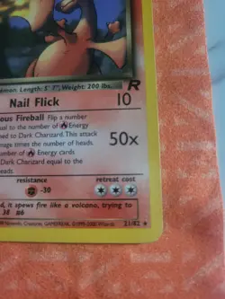Dark Charizard 21/82 Team Rocket Non-Holo Rare Pokemon Heavily Played - Image 4