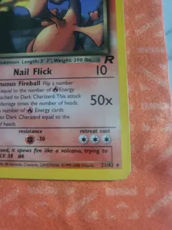 Dark Charizard 21/82 Team Rocket Non-Holo Rare Pokemon Heavily Played - Image 5