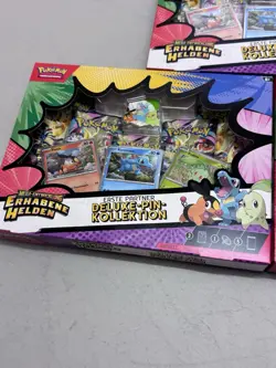 3x Pokemon Erhabene Helden Erste Partner Deluxe-Pin-Kollektion Deutsch - NEU - - Image 2