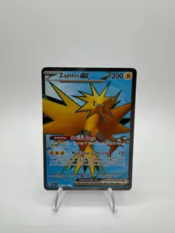 Pokemon TCG Card Zapdos ex 192/165 Scarlet Violet 151 Full Art Holo - NM - Image 1