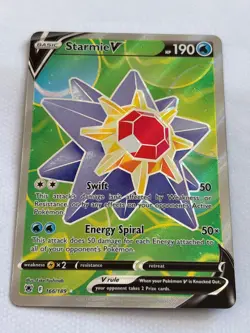 Pokemon Card Starmie V 166/189 Ultra Rare Brilliant Stars Near Mint - Image 1