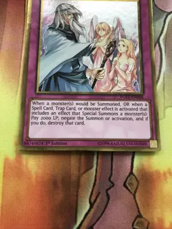 PGL2-EN068 Solemn Warning Gold Rare 1st Edition Mint YuGiOh Card - Image 2