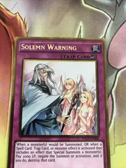 PGL2-EN068 Solemn Warning Gold Rare 1st Edition Mint YuGiOh Card - Image 3