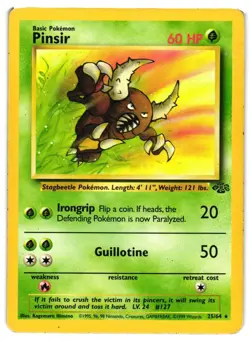 Pokemon TCG Pinsir 25/64 Rare Jungle Unlimited HP - Image 1