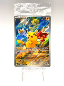 Carta Pokemon Pikachu SVP 027 set Evoluzione a paldea ETB Promo SEALED Italiano - Image 1