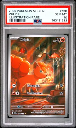 PSA 10 Vulpix 138/132 Pokemon Mega Evolution Illustration Rare 2025 GEM MINT - Image 1