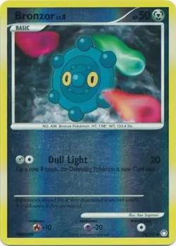 Pokemon - Bronzor - 52/100 - Common - Reverse Holo - Majestic Dawn - NM - Image 1