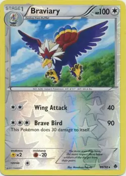 Pokemon - Braviary - 88/98 - Holo Rare - Reverse Holo - Emerging Powers - NM - Image 1
