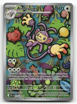 Ambipom 107/094 Phantasmal Flames Pokemon Holo NM Illustration Rare - Image 1