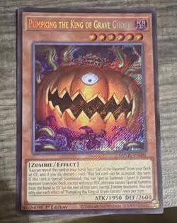 Konami Yu-Gi-Oh! Pumpking the King of Grave Ghosts MZMI-EN001 1st Ed Holo Rare - Image 1