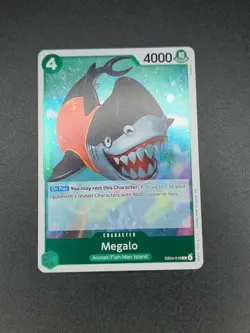 Megalo EB04-018 Rare The Azure Sea's Seven One Piece Foil Near Mint - Image 1