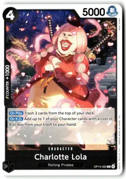 Charlotte Lola OP15-082 Common Adventure on Kami's Island One Piece Near Mint - Image 1