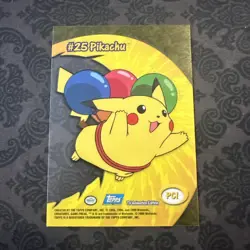 Pikachu PC1 - Topps Pokemon Series 2 - Pokemon Card - Clear Plastic - Image 2