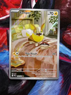 Yamper 099/094 Illustration Rare Phantasmal Flames Pokemon TCG - Image 1