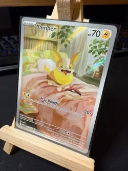 Pokemon TCG Yamper 099/094 Illustration Rare – Phantasmal Flames - NM - Image 1
