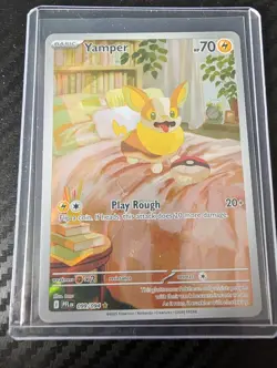 Pokemon TCG: Yamper 099/094 Phantasmal Flames Illustration Rare - Image 1