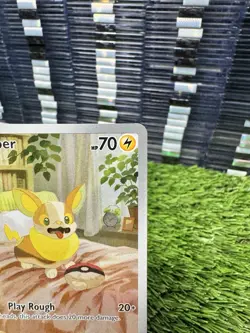 Pokemon TCG Yamper 099/094 PFL Phantasmal Flames 2025 Illustration Rare NM - Image 4