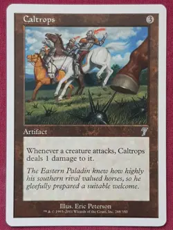 Magic The Gathering 7TH EDITION CALTROPS artifact card MTG SEVENTH - Image 1