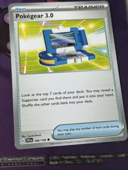 Pokemon TCG Cards Pokegear 3.0 186/198 Scarlet & Violet Uncommon NM-M - Image 1