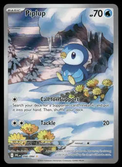 Pokemon Cards Piplup 098/094 Holo Phantasmal Flames Illustration Rare NM - Image 1