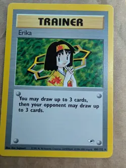 Erika (100/132) Trainer card from the Gym Heroes set, released in 2000. This is - Image 1